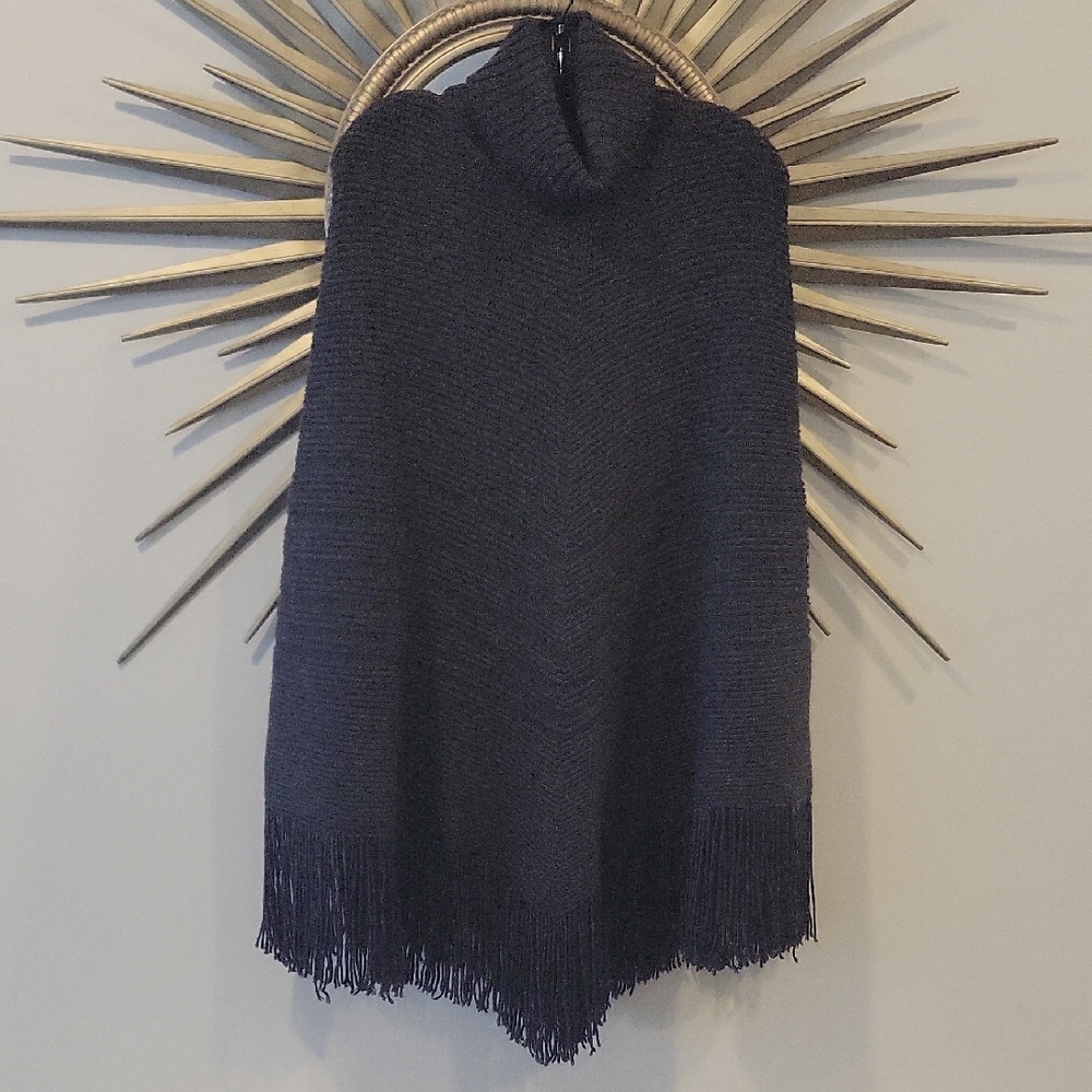 Banana Republic Charcoal Knit Poncho
